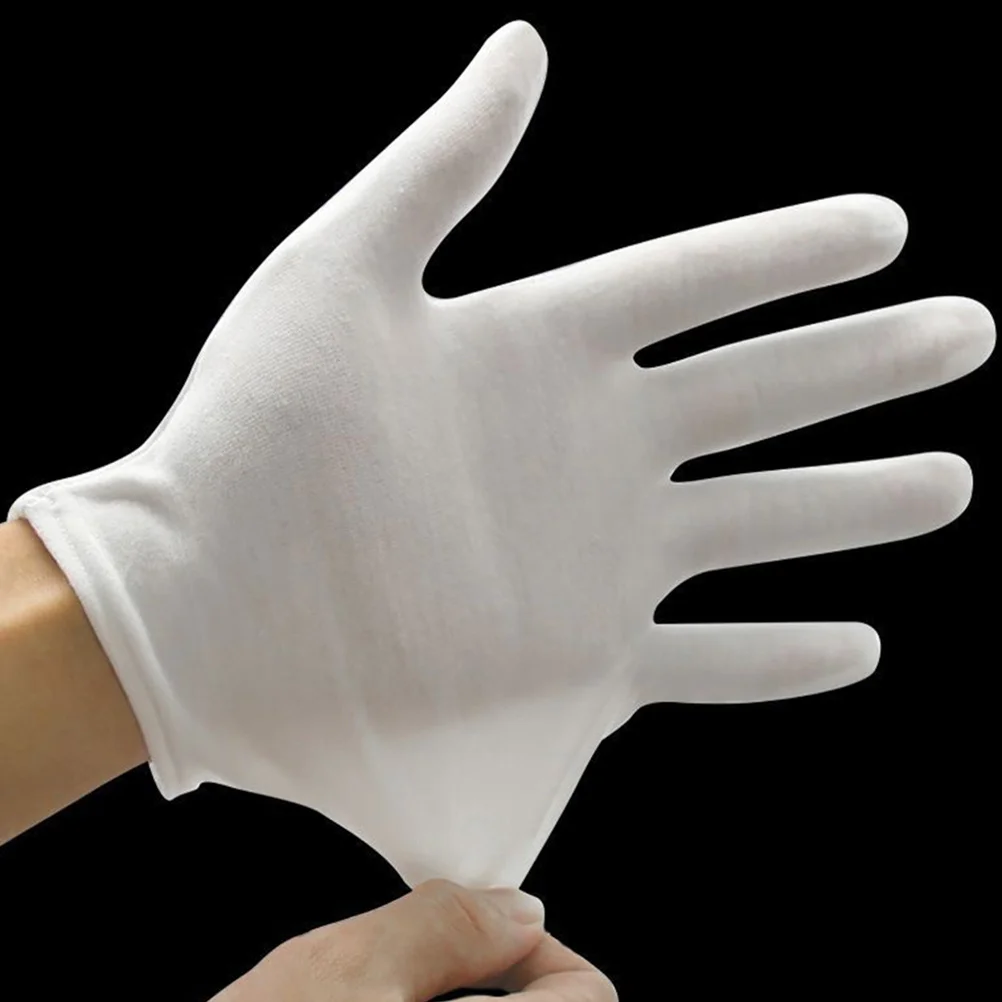 12Pairs White Pure Cotton Gloves Comfortable Working Safety Anti Slip Breathable Wear Resistant No Odor Pure Cotton Gloves
12Pairs White Pure Cotton Gloves Comfortable Working Safety Anti Slip Breathable Wear Resistant No Odor Pure Cotton Gloves
