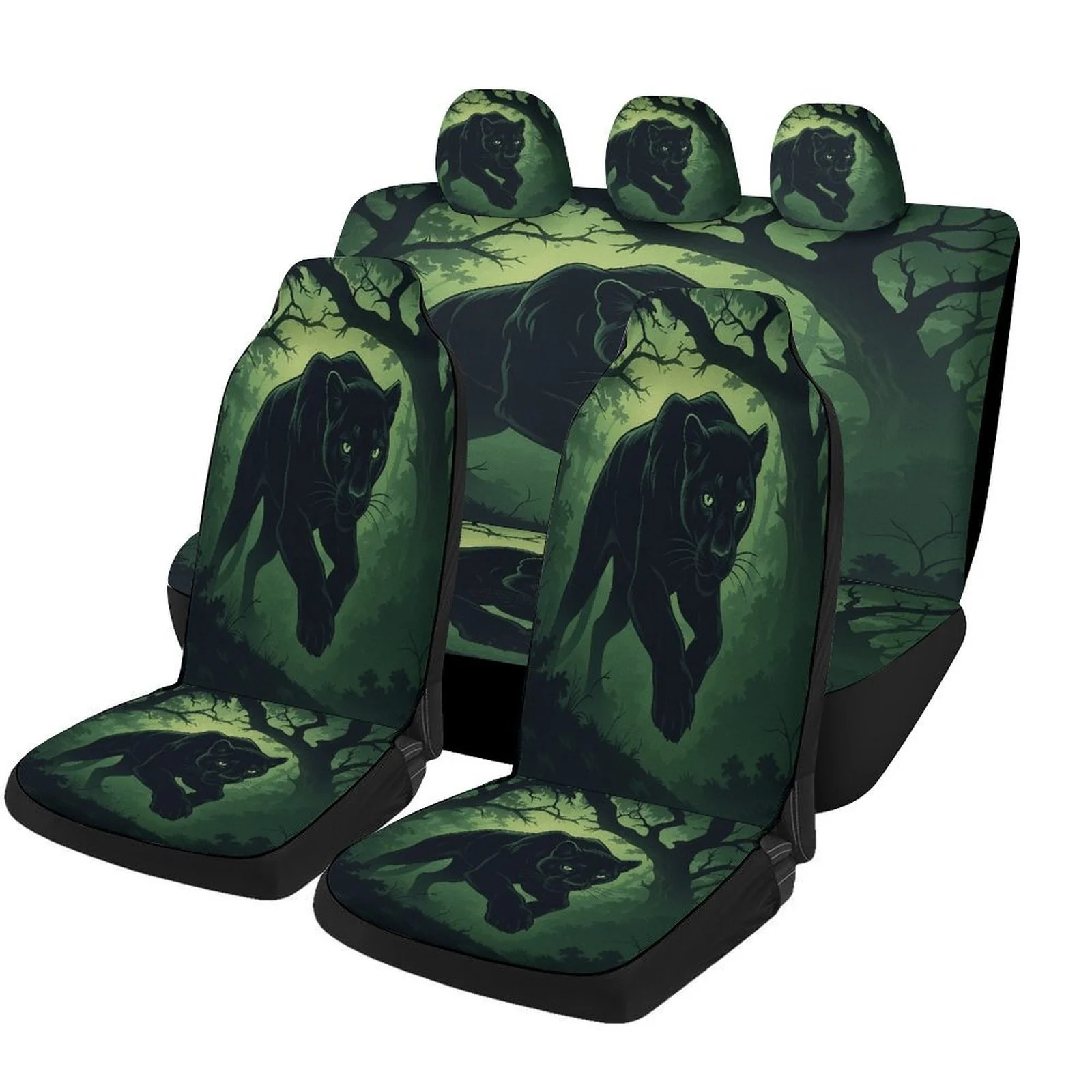 Black Panther In The Forest Themed Car Seat Cover Set For Most Cars, Fashion Novelty Car Seat Protector Covers Full Set, Univers
Black Panther In The Forest Themed Car Seat Cover Set For Most Cars, Fashion Novelty Car Seat Protector Covers Full Set, Univers