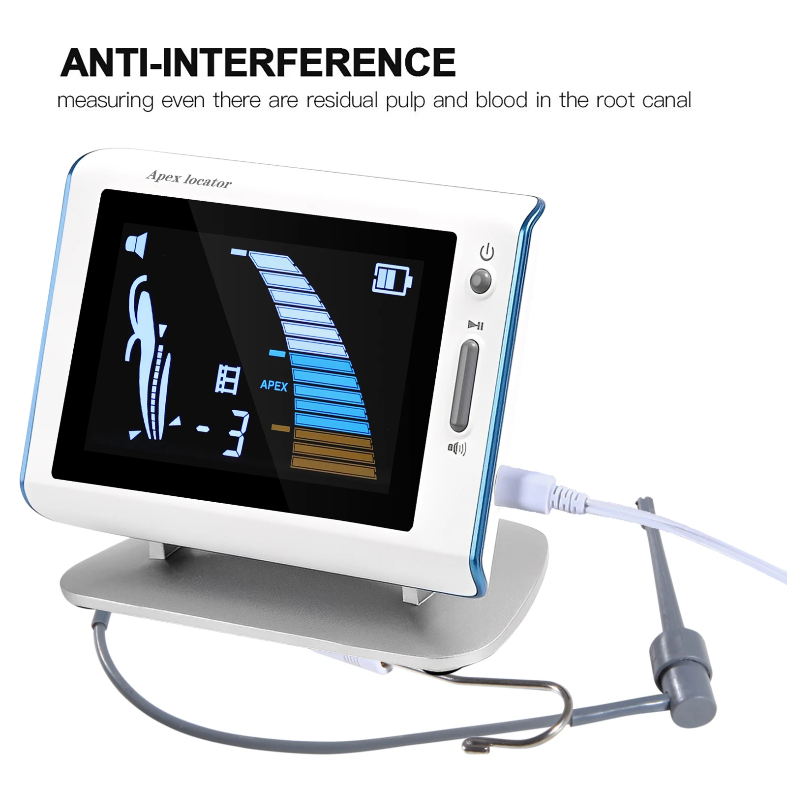 Dental Endo Apex Locator Dentistry Endodontics Measurement LCD Screen 4.5" Root Canal Rechargeable Located Accurate Finder
Dental Endo Apex Locator Dentistry Endodontics Measurement LCD Screen 4.5" Root Canal Rechargeable Located Accurate Finder