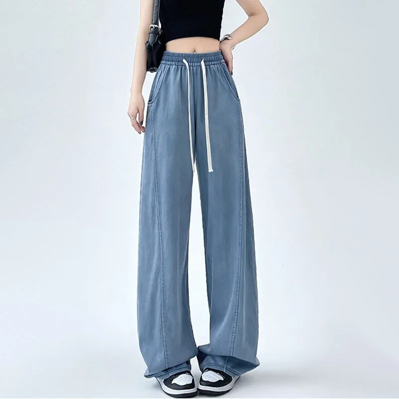 2024 Summer Women High Waist Jeans Solid Color Female Loose Wide Leg Straight Denim Pants Thin Ladies Casual Baggy Trousers
2024 Summer Women High Waist Jeans Solid Color Female Loose Wide Leg Straight Denim Pants Thin Ladies Casual Baggy Trousers