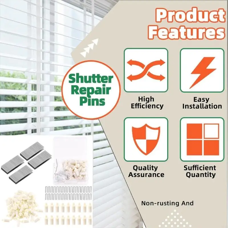 Plantation Shutter Louvers Staple Replacement Set Plastic Shutter Repair Pin for Window, Cabinet, Blind Slats 37JD
Plantation Shutter Louvers Staple Replacement Set Plastic Shutter Repair Pin for Window, Cabinet, Blind Slats 37JD