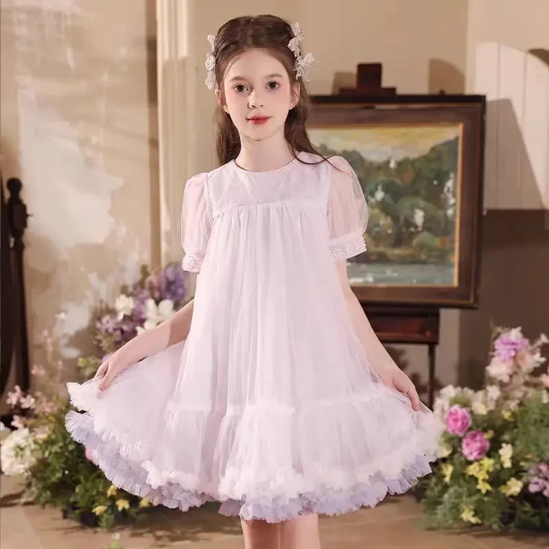 Customized Purple Flower Girl Dresses For Wedding Short Sleeves Puffy Crystal Elegant Child First Communion Formal Events Gown
Customized Purple Flower Girl Dresses For Wedding Short Sleeves Puffy Crystal Elegant Child First Communion Formal Events Gown