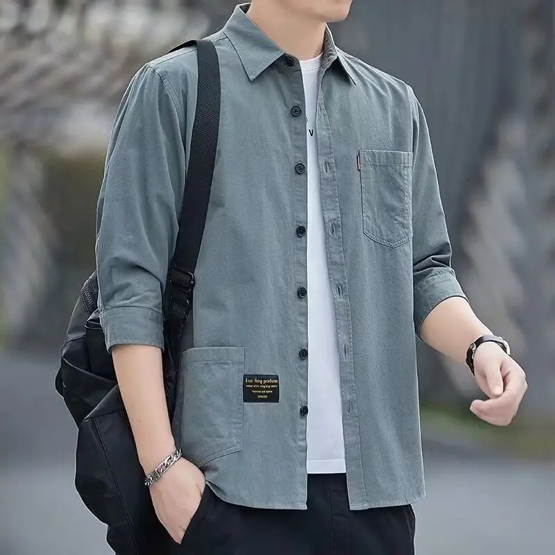 Men's Long Sleeve Shirt Spring Summer Short Sleeve Workwear Jacket Youth Fashion Polyester Fiber Standard Fit Four Seasons Un...
Men's Long Sleeve Shirt Spring Summer Short Sleeve Workwear Jacket Youth Fashion Polyester Fiber Standard Fit Four Seasons Un...