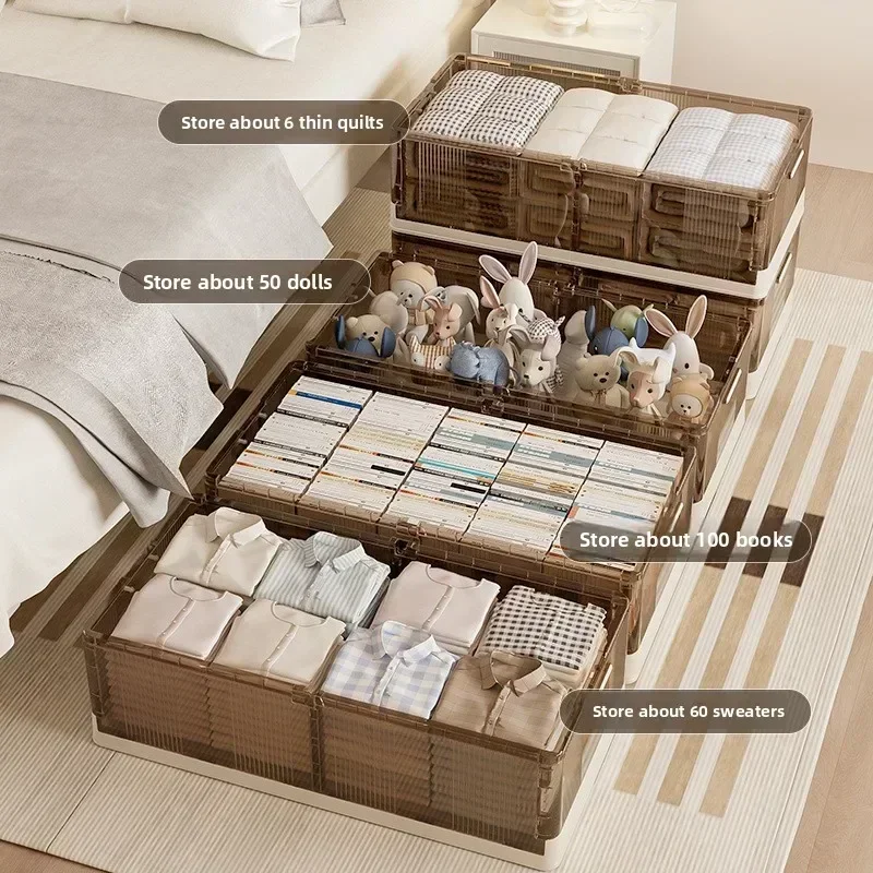 Folding storage ******der the bed Plastic transparent extra large roller dustproof storage box Clothes quilt finishing box
Folding storage ******der the bed Plastic transparent extra large roller dustproof storage box Clothes quilt finishing box
