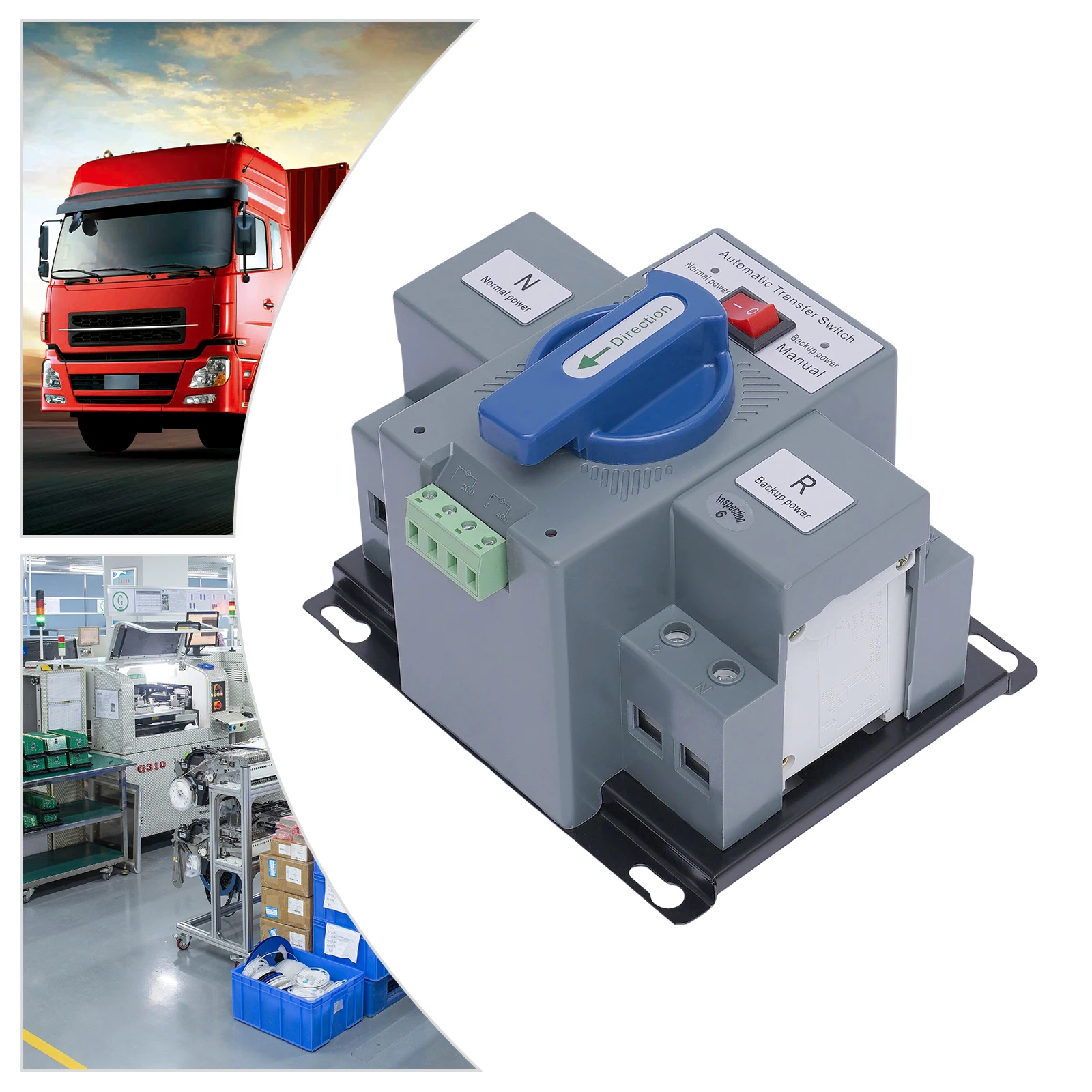 Dual Power Automatic Transfer Switch Premium Material Multiple Indicators Manual/Automatic Switching Blue
Dual Power Automatic Transfer Switch Premium Material Multiple Indicators Manual/Automatic Switching Blue