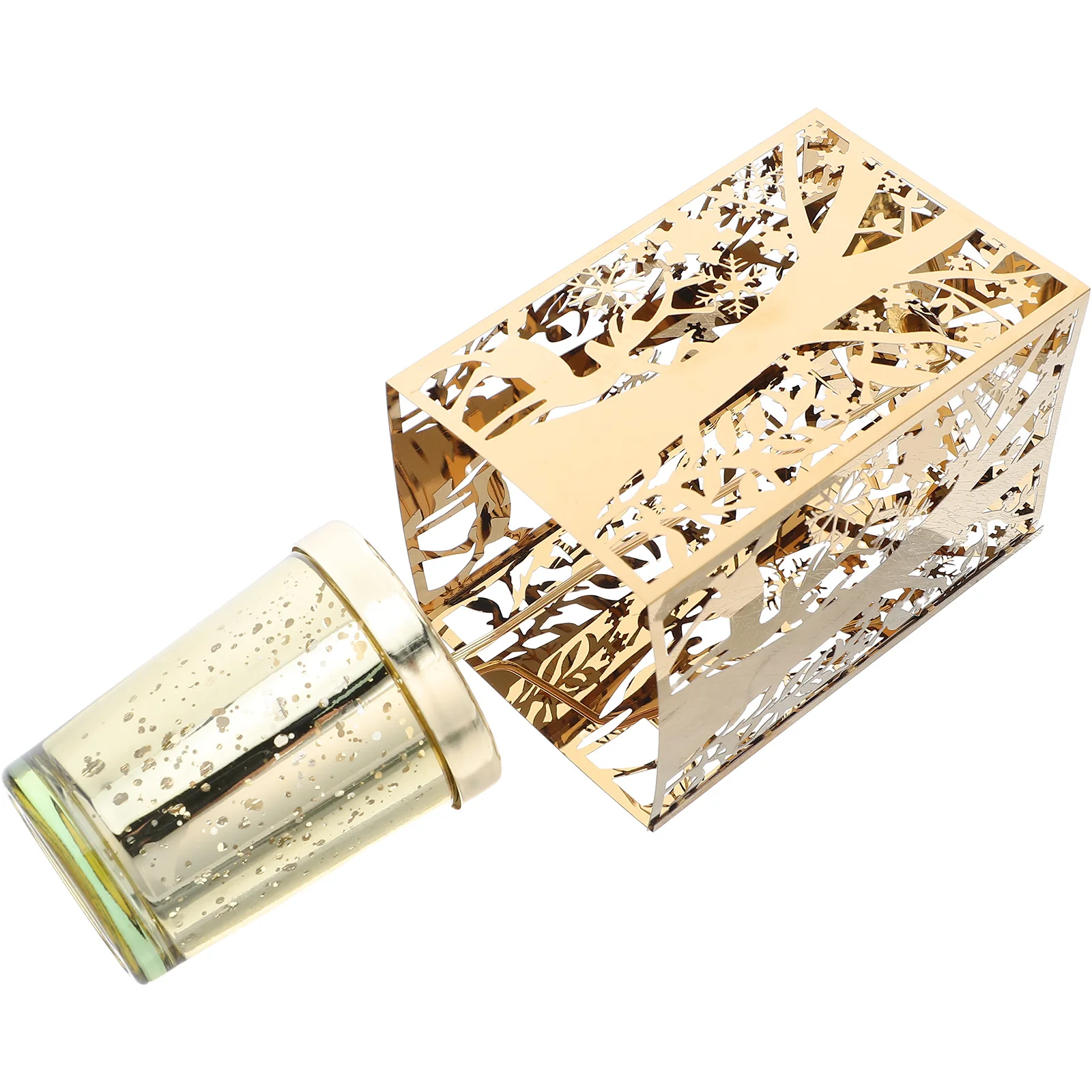 Christmas Rotating Holder Metal Spinner Carousel with Luxurious Gold Tone Holiday Candlestick for Living Room Dining Area
Christmas Rotating Holder Metal Spinner Carousel with Luxurious Gold Tone Holiday Candlestick for Living Room Dining Area