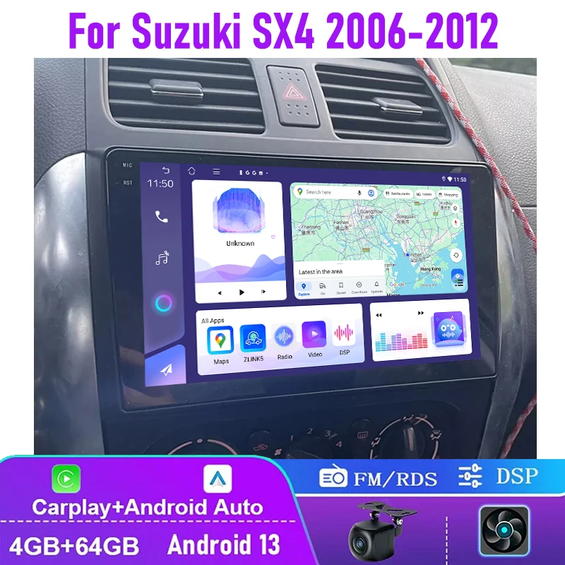 9" 4+64GB For Suzuki SX4 2006-2012 Car Stereo Radio Apple Carplay Android 13 Head Unit GPS Navi Reversing Image
9" 4+64GB For Suzuki SX4 2006-2012 Car Stereo Radio Apple Carplay Android 13 Head Unit GPS Navi Reversing Image