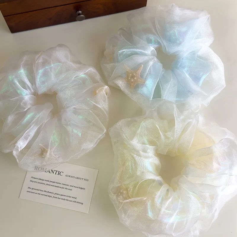 Double Layer Tulle Starfish Shell Hair Tie for Women Large Bun Holder Summer Ocean Sweet Non Slip Soft Premium Daily Party Use
Double Layer Tulle Starfish Shell Hair Tie for Women Large Bun Holder Summer Ocean Sweet Non Slip Soft Premium Daily Party Use