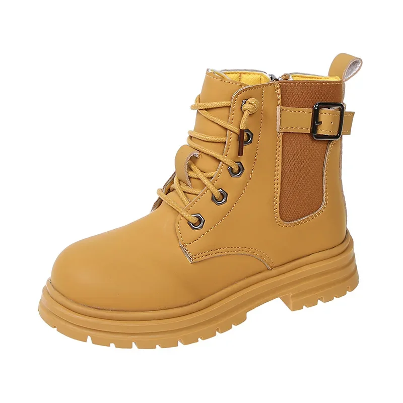 Classic Children Fashion Boots Anti-slip Wear-resistant Girls Boys Casual Shoes Kids Rubber Sole Platform Short Leather Boots
Classic Children Fashion Boots Anti-slip Wear-resistant Girls Boys Casual Shoes Kids Rubber Sole Platform Short Leather Boots
