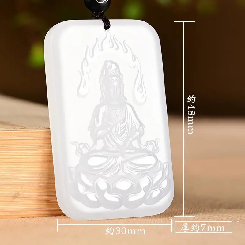 Premium suet white jade Afghan jade stone sitting lotus Guanyin real jade Ping An men's and women's neck Hetian jade pendant m
Premium suet white jade Afghan jade stone sitting lotus Guanyin real jade Ping An men's and women's neck Hetian jade pendant m
