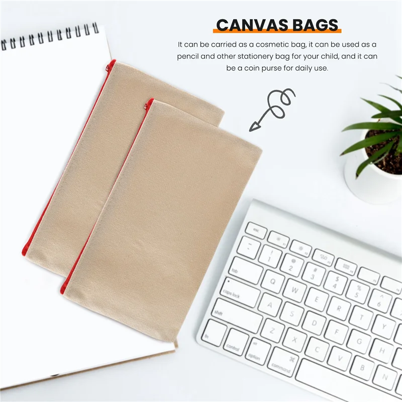 ADEGBO-Improved 12 Pack Blank Canvas Makeup Bag,with Multi-Color Zipper,Pencil Pouch
ADEGBO-Improved 12 Pack Blank Canvas Makeup Bag,with Multi-Color Zipper,Pencil Pouch