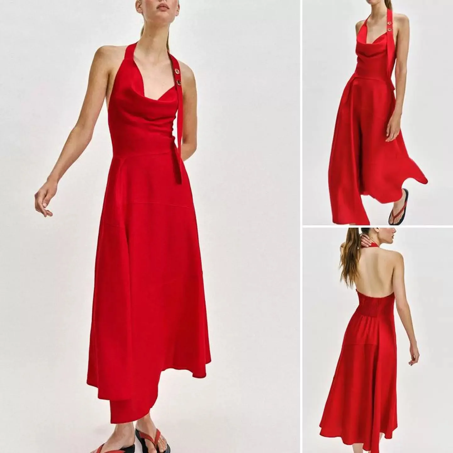 Fashionable Mixed Fiber Halter Neck Dress Women's Spring Summer New Arrival Simple Style A-Line Skirt Polyester Fabric No Sleeve
Fashionable Mixed Fiber Halter Neck Dress Women's Spring Summer New Arrival Simple Style A-Line Skirt Polyester Fabric No Sleeve