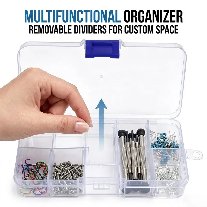 Multi Functional Car Repair Parts Storage Box Transparent PP Organizer 10/15 Grids Adjustable Dividers Hardware Tool Container
Multi Functional Car Repair Parts Storage Box Transparent PP Organizer 10/15 Grids Adjustable Dividers Hardware Tool Container