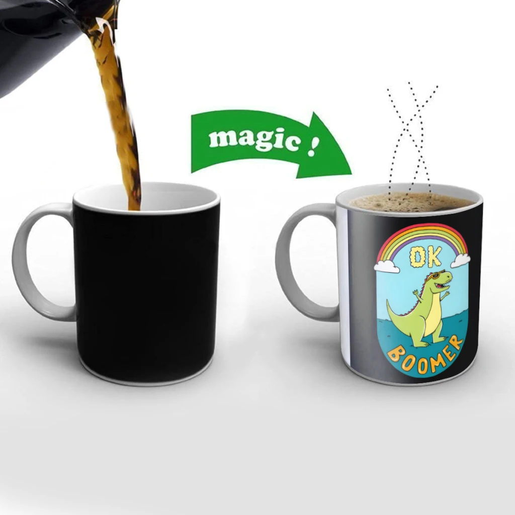 Dinosaur ok boomer Creativity Change Color Chang mug Ceramic mug Hot Coffee Cup Breakfast Cup Mug Friend Gift
Dinosaur ok boomer Creativity Change Color Chang mug Ceramic mug Hot Coffee Cup Breakfast Cup Mug Friend Gift