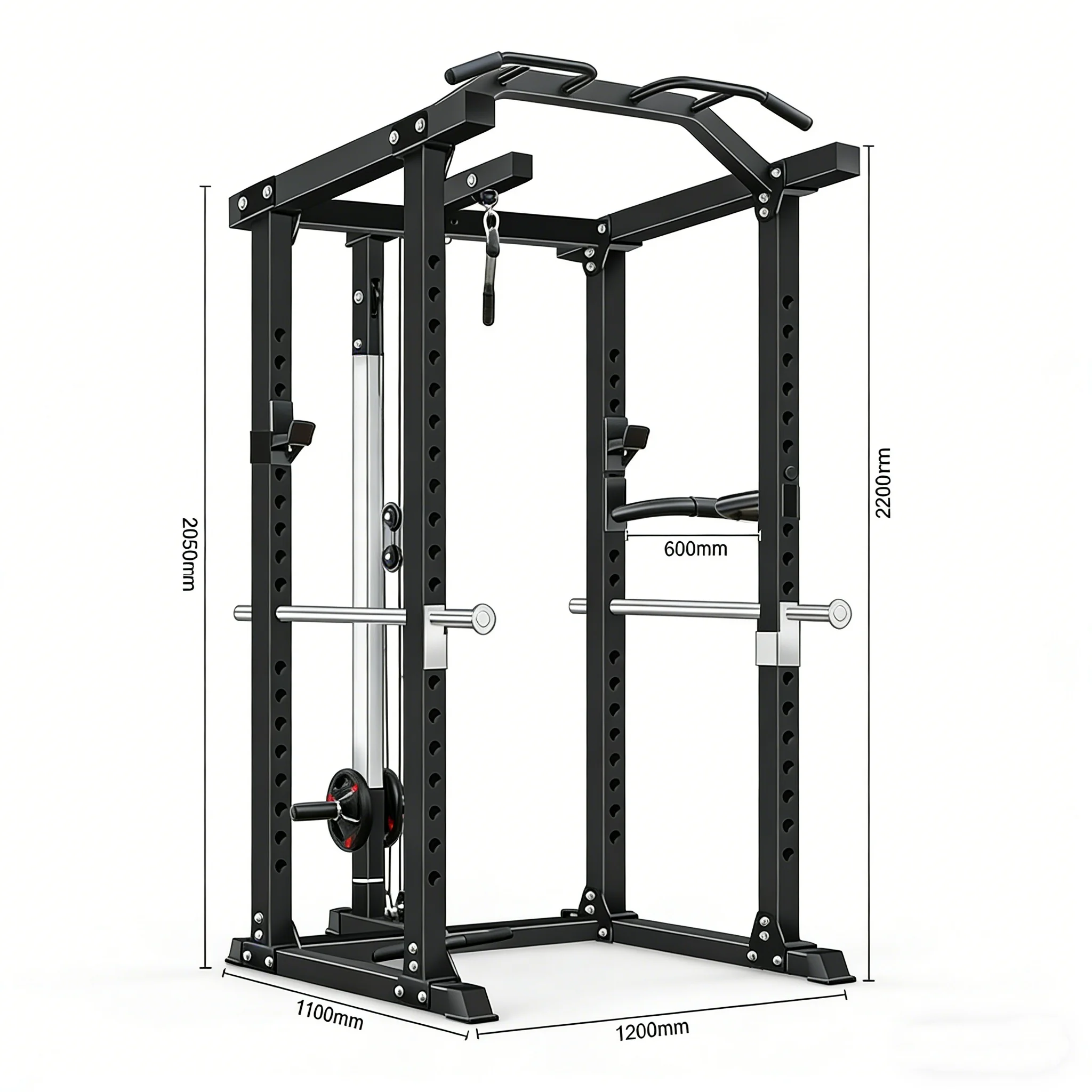 Power Rack with Bench Press Weightlifting Bench for Home-use Multifunctional Comprehensive Fitness Equipment Squat Rack.promote