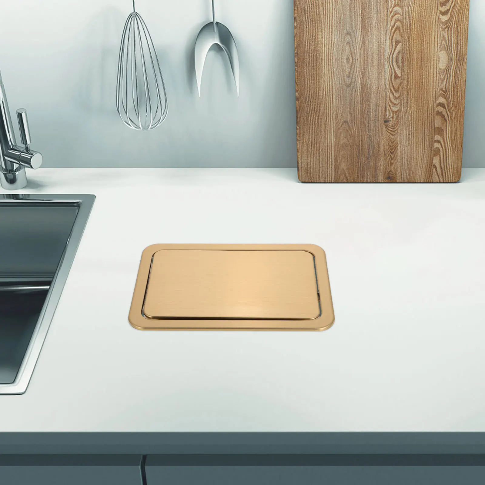 Stainless Steel Recessed Trash Can Lid Embedded Countertop Grommet Swing Flap Cover Under Sink Kitchen Replacement Lid Space
Stainless Steel Recessed Trash Can Lid Embedded Countertop Grommet Swing Flap Cover Under Sink Kitchen Replacement Lid Space
