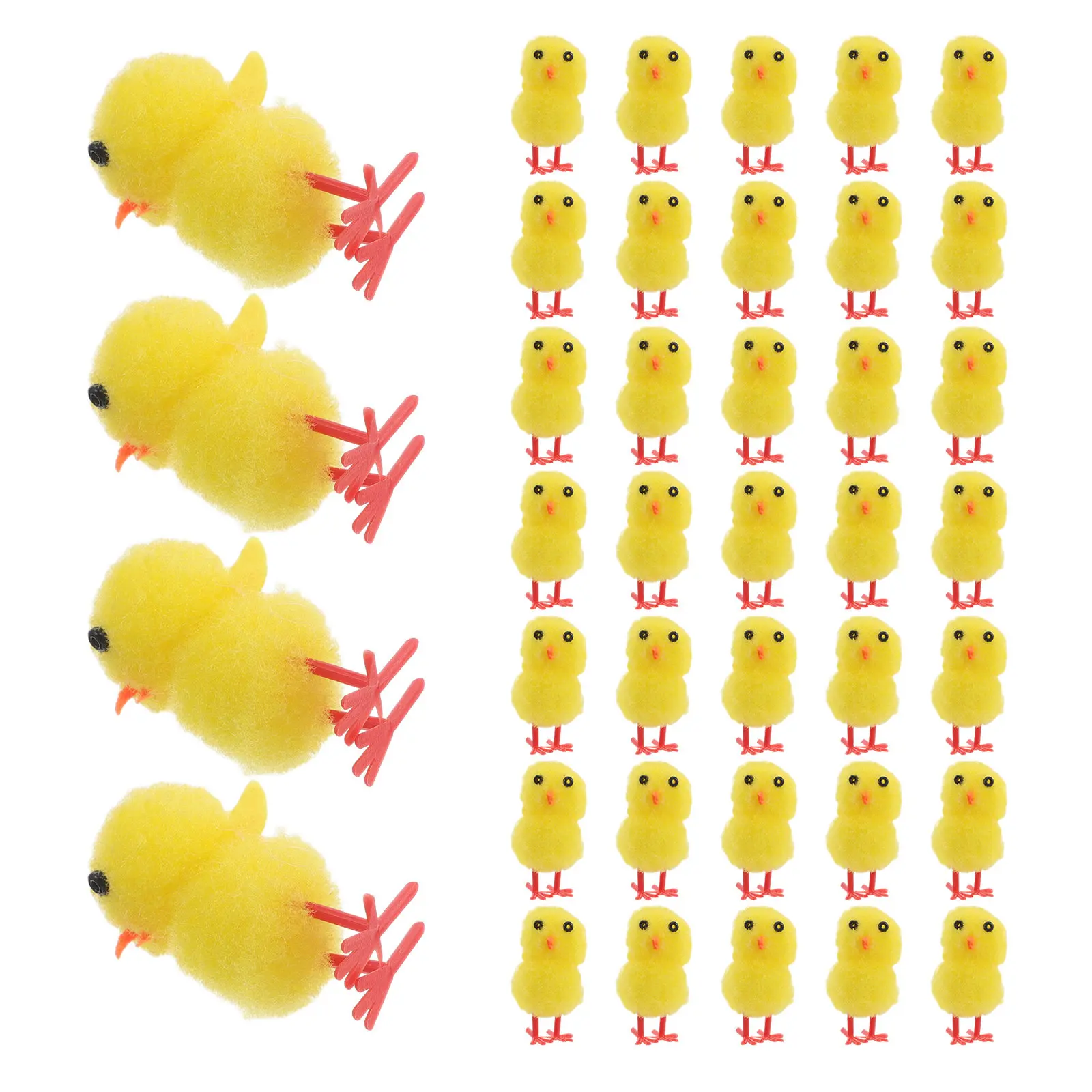 60Pcs Easter Mini Chicks Small Yellow Chicken Ornaments Realistic Cute Farm Animal Decorations Easter Party Basket Filler Egg
60Pcs Easter Mini Chicks Small Yellow Chicken Ornaments Realistic Cute Farm Animal Decorations Easter Party Basket Filler Egg