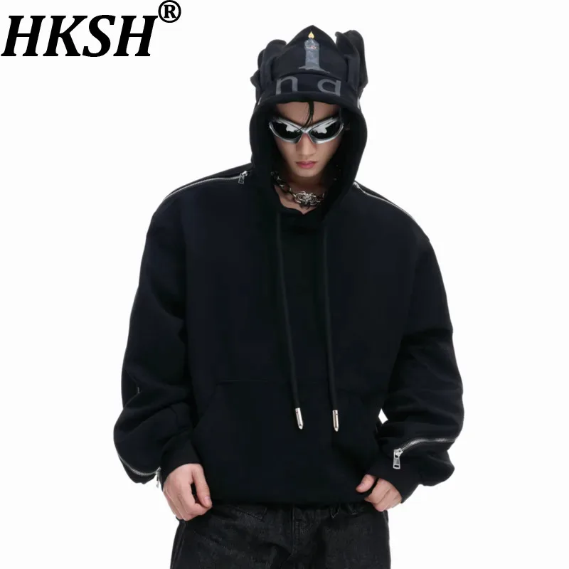 HKSH Spring Autumn New Man Tide Punk Dark Hooded Sweatshirt Side Zipper Techwear Loose Top Chic Hoodies Punk Y2K Pullover HK8744
HKSH Spring Autumn New Man Tide Punk Dark Hooded Sweatshirt Side Zipper Techwear Loose Top Chic Hoodies Punk Y2K Pullover HK8744