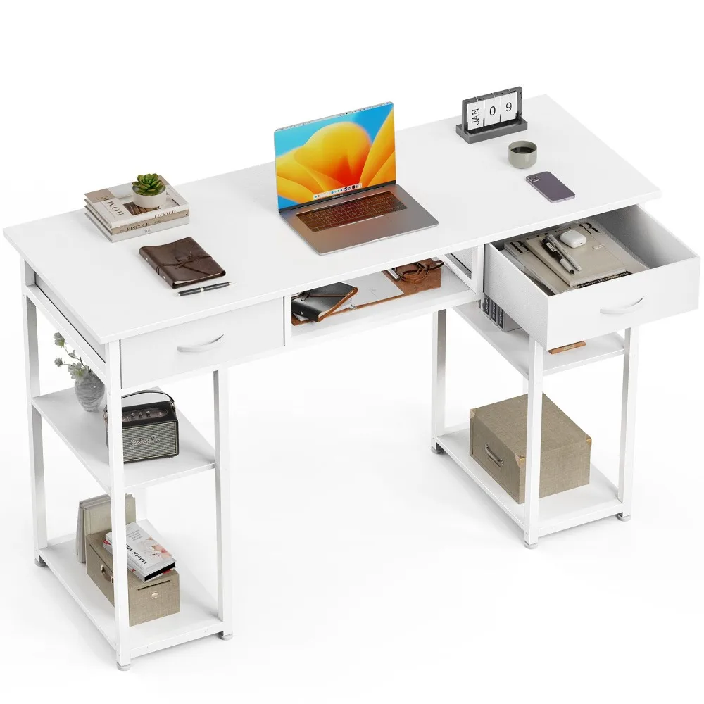 Computer Desk, Small Home Office Bedroom Writing Study PC Table with Storage Space Fabric Side Bag Headphone Hook
Computer Desk, Small Home Office Bedroom Writing Study PC Table with Storage Space Fabric Side Bag Headphone Hook