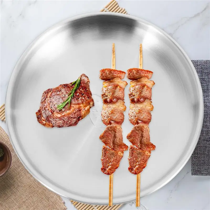 4pcs Food Serving Tray Stainless Steel Western Food Plate BBQ Meat Pan Cake Dessert Fruit Dish For Camping Picnic Kitchen Supply
4pcs Food Serving Tray Stainless Steel Western Food Plate BBQ Meat Pan Cake Dessert Fruit Dish For Camping Picnic Kitchen Supply