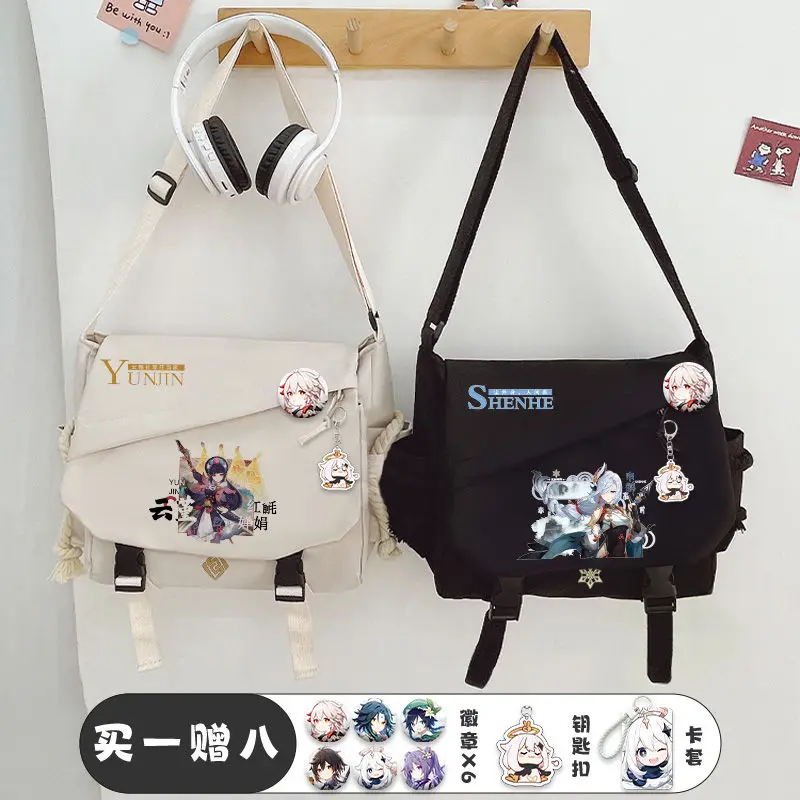 Anime Genshin Impact Tartaglia Yae Miko Zhongli Cosplay Shoulder Bag Student Sports Crossbody Backpack Messenger Bag
Anime Genshin Impact Tartaglia Yae Miko Zhongli Cosplay Shoulder Bag Student Sports Crossbody Backpack Messenger Bag