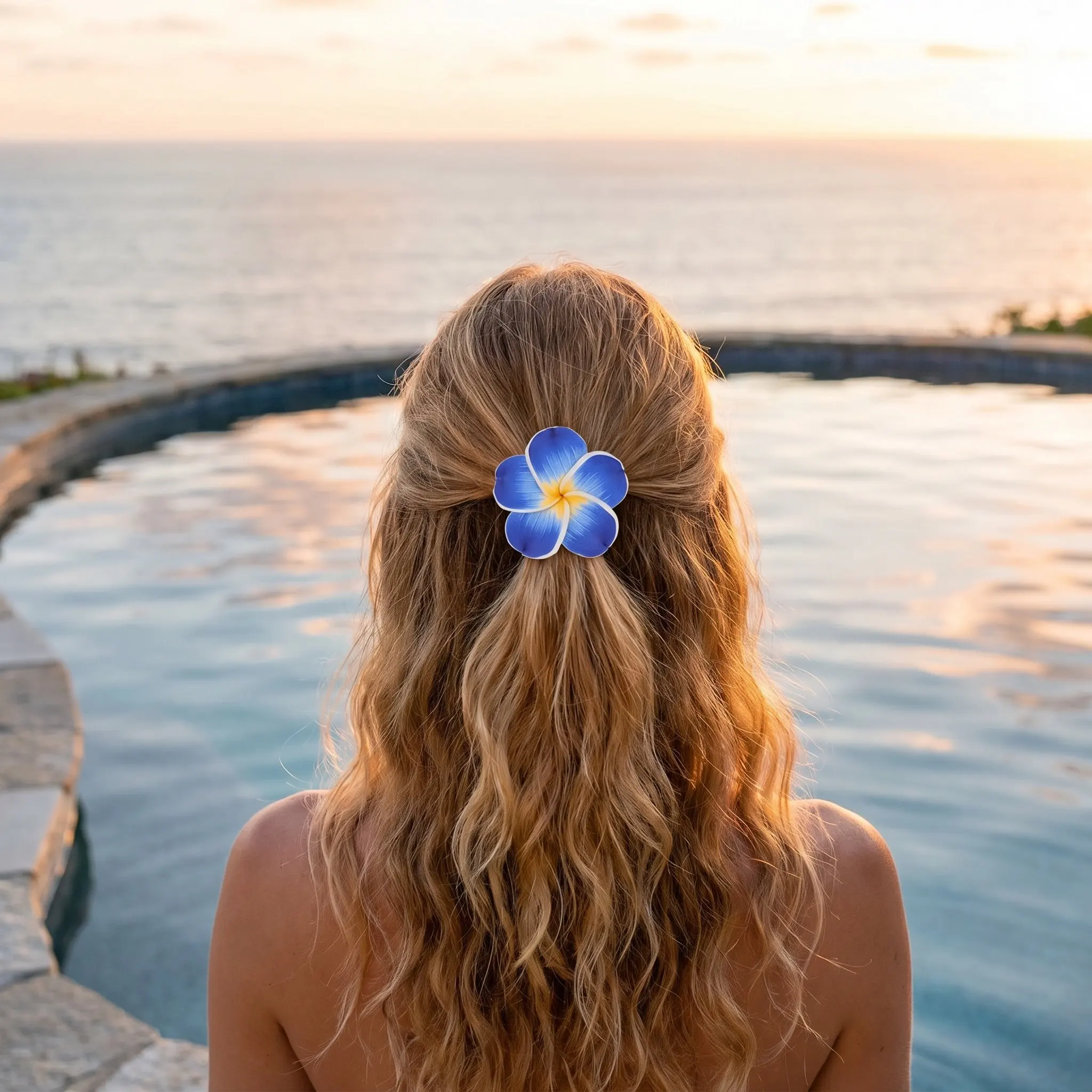 12Pcs Hawaiian Plumeria Hairbands Flower Hair Ties Elastic Hair Bands for Tropical Luau Beach Wedding Birthday Summer Outfits
12Pcs Hawaiian Plumeria Hairbands Flower Hair Ties Elastic Hair Bands for Tropical Luau Beach Wedding Birthday Summer Outfits