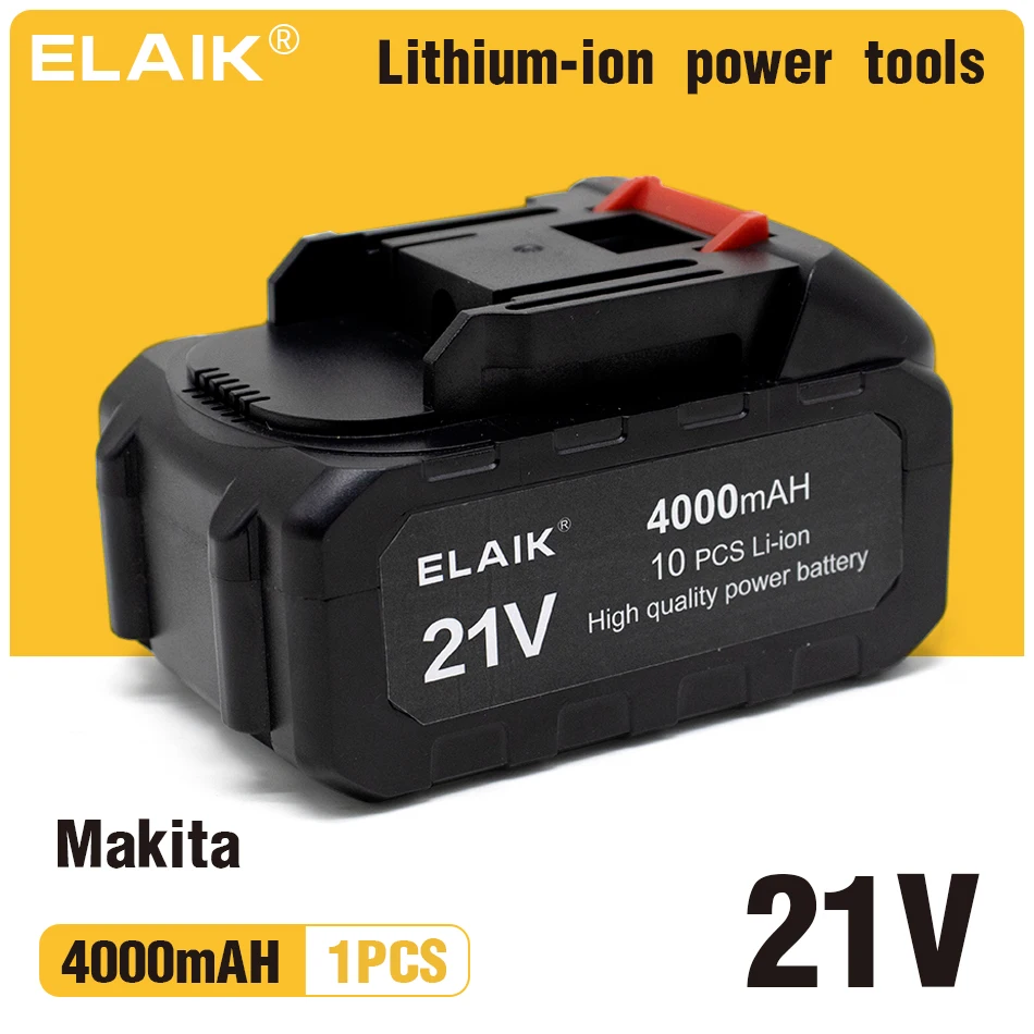 Suitable for Makita power tool rechargeable battery 18V21V 4000mAh electric screwdriver electric drill lithium ion battery larg
Suitable for Makita power tool rechargeable battery 18V21V 4000mAh electric screwdriver electric drill lithium ion battery larg