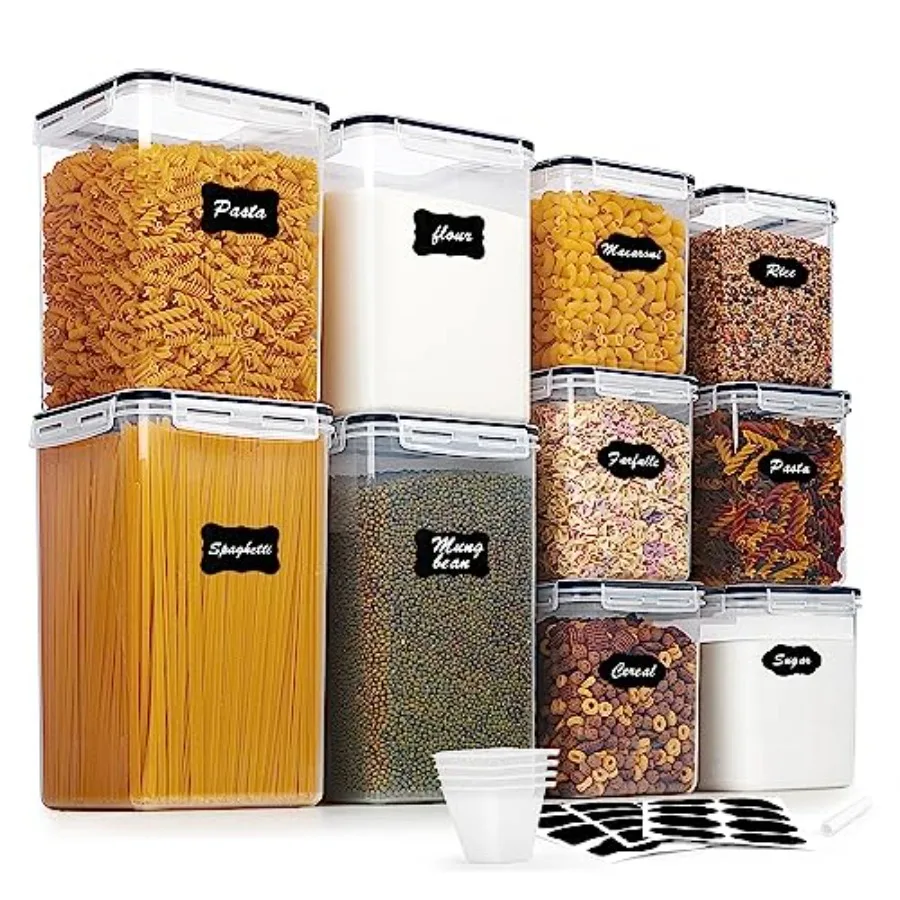 10 PCS Large Airtight Flour and Sugar Storage Containers with Secure Lids for Kitchen and Pantry Organization BPA Free Durable
10 PCS Large Airtight Flour and Sugar Storage Containers with Secure Lids for Kitchen and Pantry Organization BPA Free Durable
