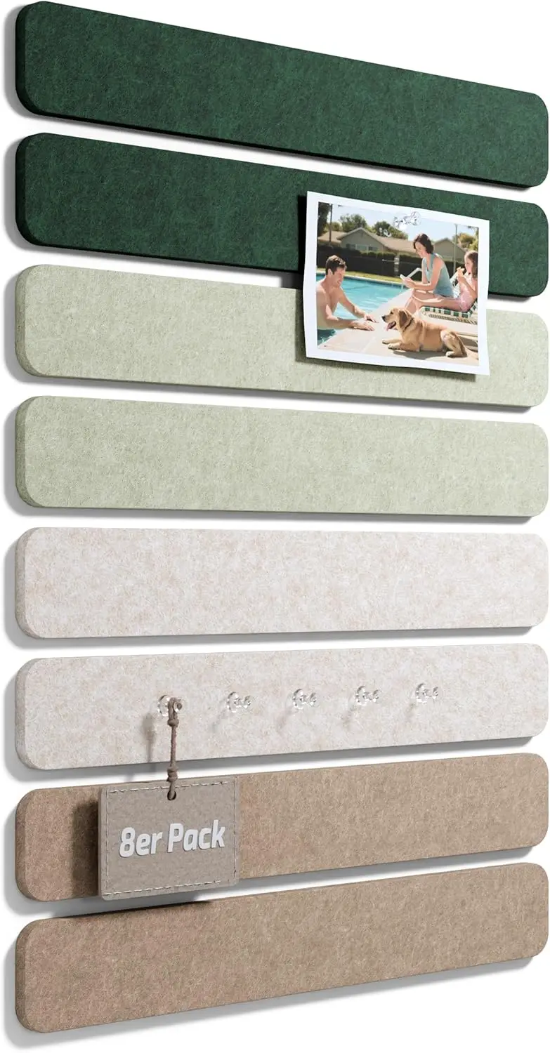 13"x2" Felt Strip Board 8-Pack with 50 Push Pins, Adhesive Mount, for Office & Home Decor
13"x2" Felt Strip Board 8-Pack with 50 Push Pins, Adhesive Mount, for Office & Home Decor