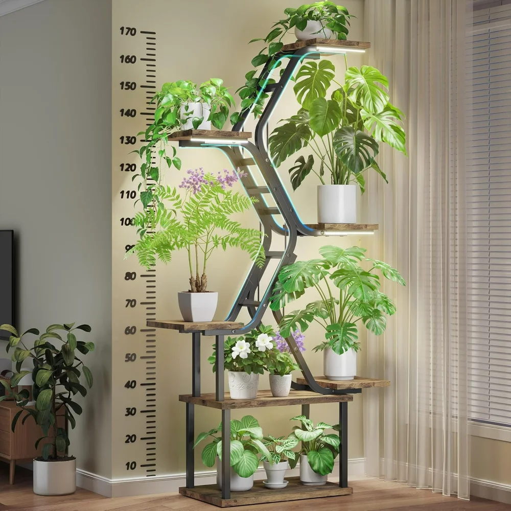 Plant Stand with Grow Lights:65" Tall Plant Shelf Indoor for Multiple Large Plants - 7 Tiered Metal Plants Rack
Plant Stand with Grow Lights:65" Tall Plant Shelf Indoor for Multiple Large Plants - 7 Tiered Metal Plants Rack