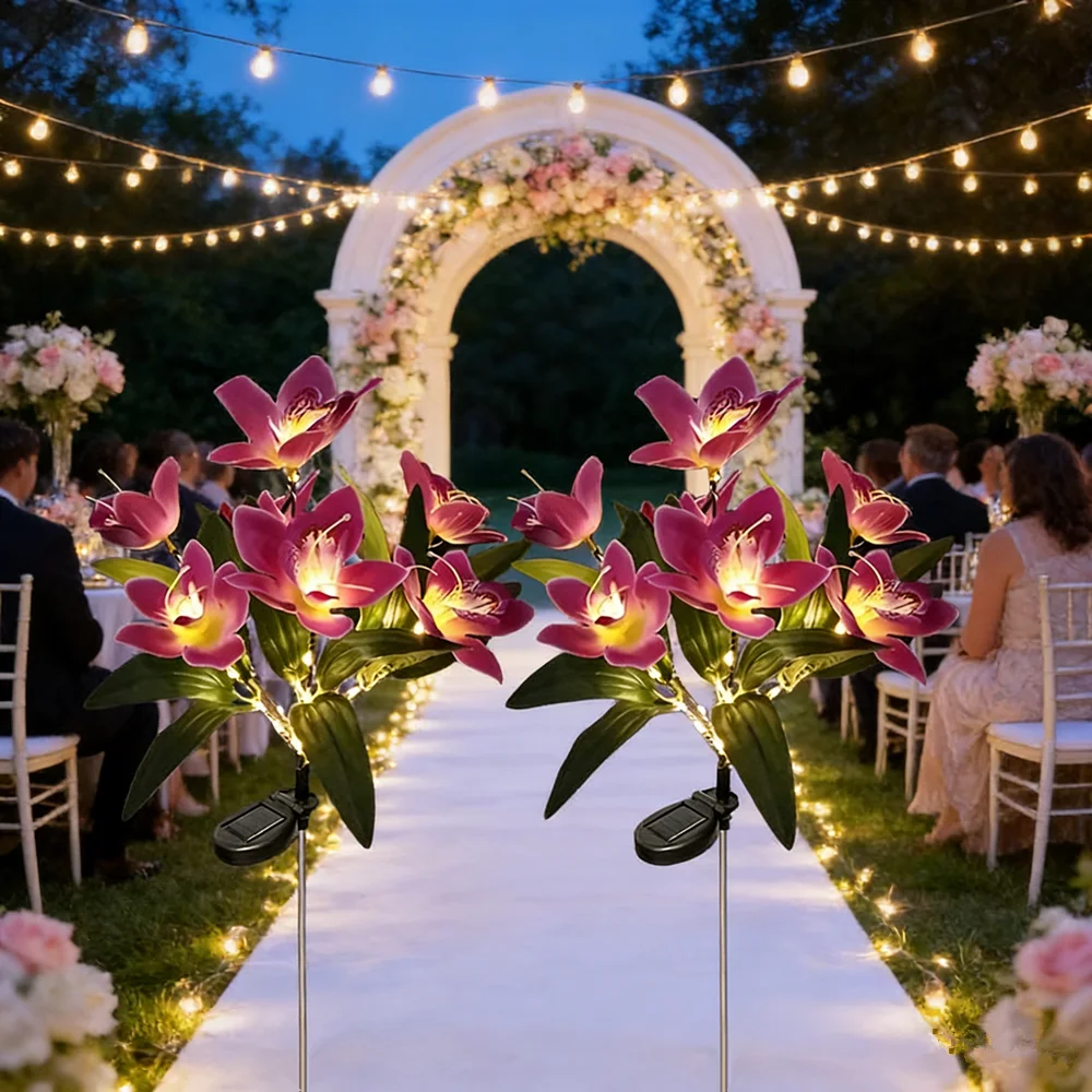 1pc Solar Ground Lights 7-head Solar Orchid Light, Artificial Flower Lawn Light for Wedding Patio Yard Garden Christmas Decor
1pc Solar Ground Lights 7-head Solar Orchid Light, Artificial Flower Lawn Light for Wedding Patio Yard Garden Christmas Decor