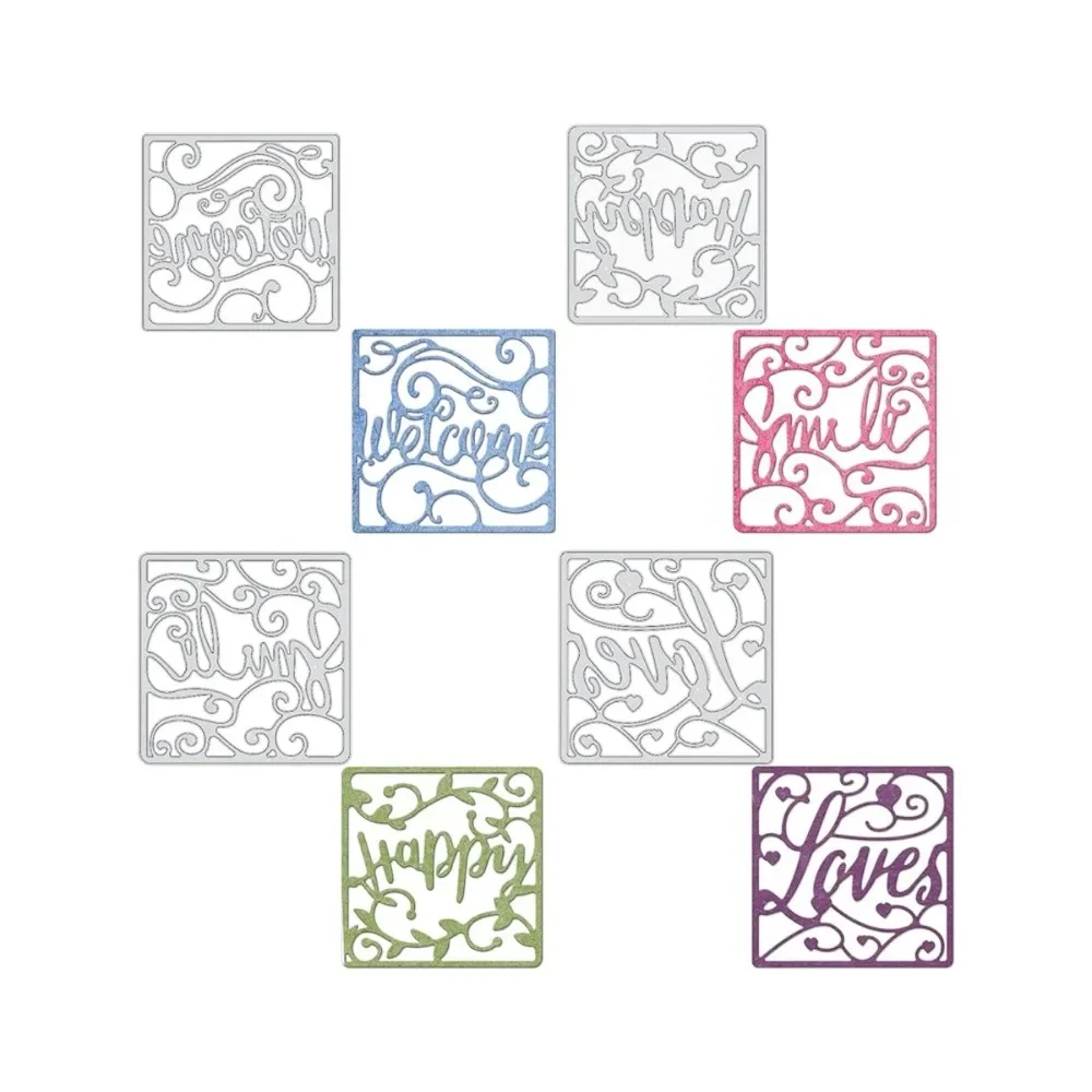 4pcs Metal Frame Vine Words Cutting Dies for DIY Scrapbooking Album Decorative Wedding Invitation Card Making
4pcs Metal Frame Vine Words Cutting Dies for DIY Scrapbooking Album Decorative Wedding Invitation Card Making