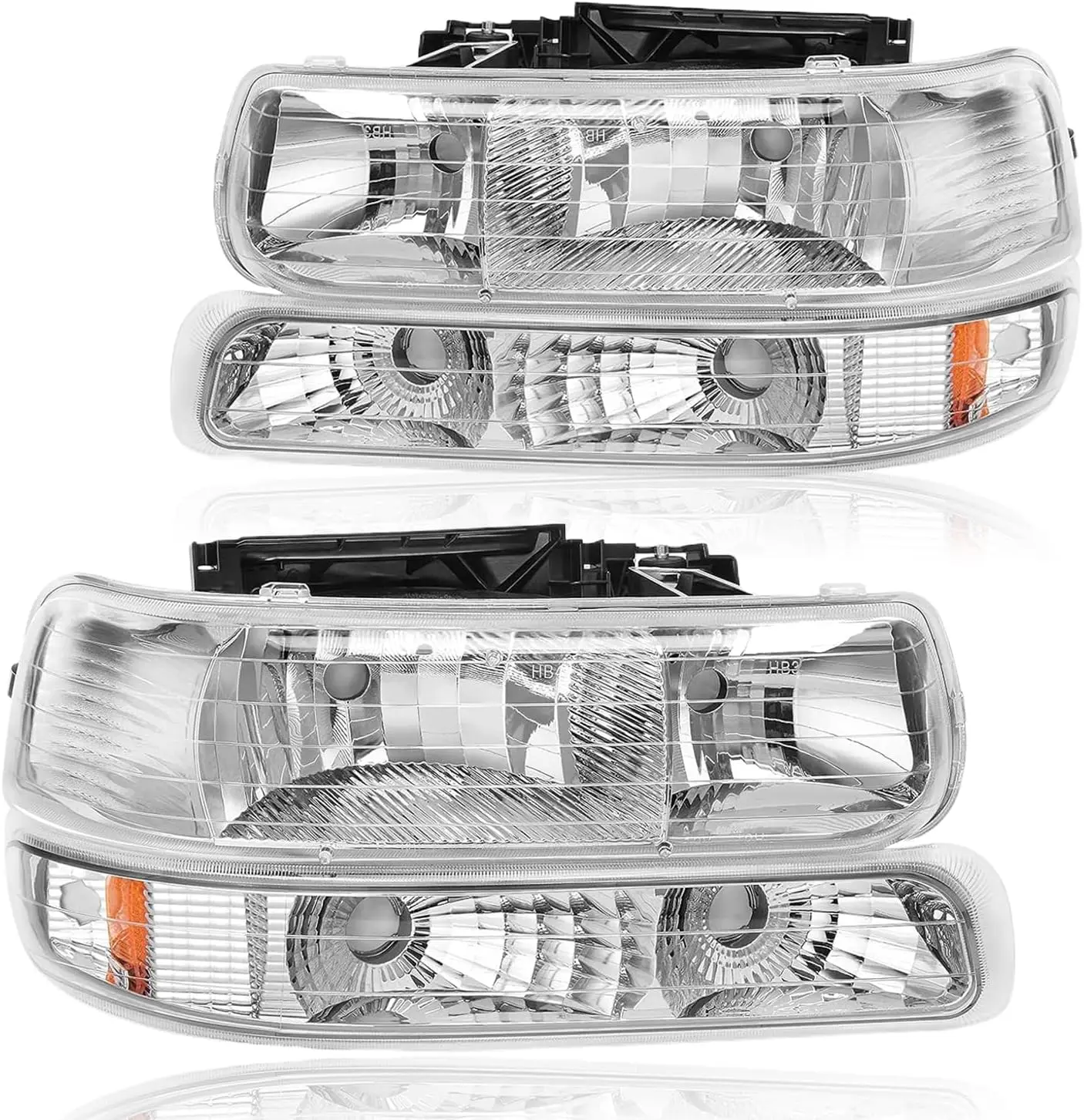 Headlights, Compatible with Chevy Silverado 1500 2500 99-02/Fit Silverado 1500HD 2500HD 3500 01-02/Fit Tahoe Suburban 1500 2500
Headlights, Compatible with Chevy Silverado 1500 2500 99-02/Fit Silverado 1500HD 2500HD 3500 01-02/Fit Tahoe Suburban 1500 2500