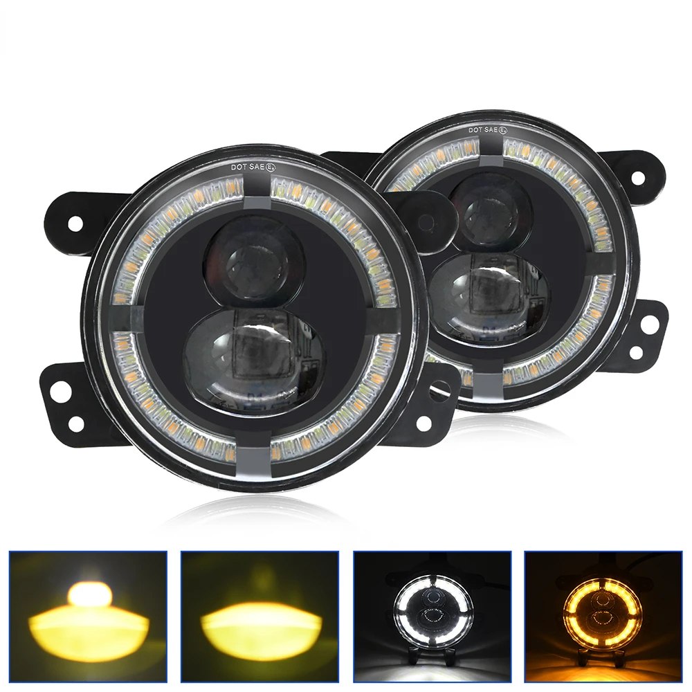 4" Led Fog Lights Halo Ring DRL Off Road Fog Lamp for Jeep Chevrolet Wrangler JK TJ LJ Dodge Journey 200W Yellow White
4" Led Fog Lights Halo Ring DRL Off Road Fog Lamp for Jeep Chevrolet Wrangler JK TJ LJ Dodge Journey 200W Yellow White