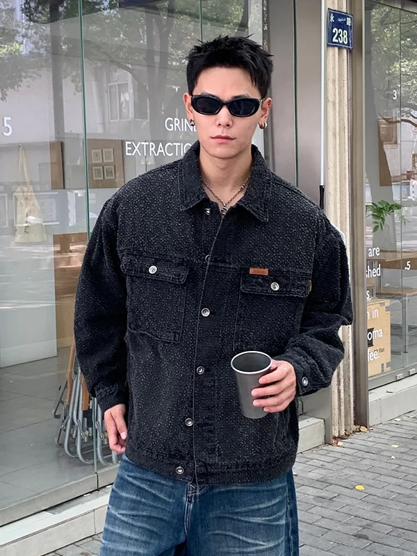 Loose Fit American Retro Denim Jaet for Men Spring Autumn Sle Embroidered Workwear Jaet Casual Faion Outerwear
Loose Fit American Retro Denim Jaet for Men Spring Autumn Sle Embroidered Workwear Jaet Casual Faion Outerwear