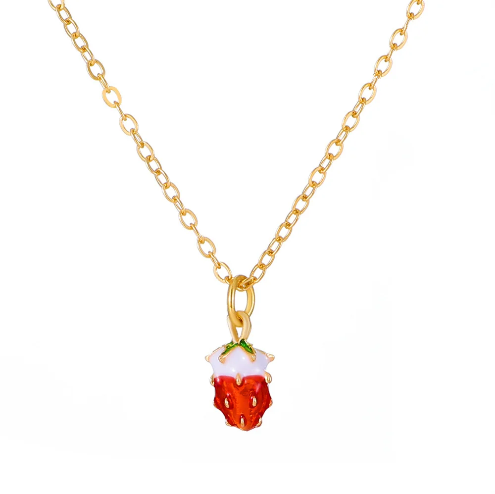 Adjustable Strawberry Pendant Necklace for Women Korean Style Geometric Metal Strawberry Chain Choker Party Jewelry Accessories
Adjustable Strawberry Pendant Necklace for Women Korean Style Geometric Metal Strawberry Chain Choker Party Jewelry Accessories