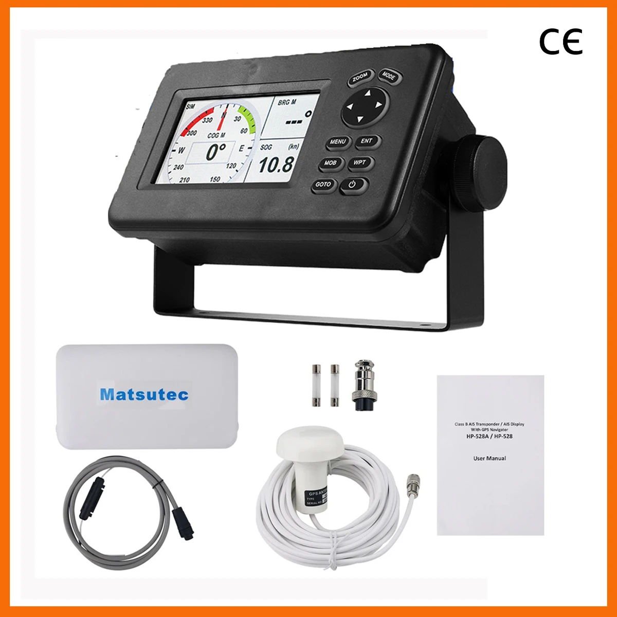 Matsutec HP-528A Class B+ AIS Transponder Combo
Matsutec HP-528A Class B+ AIS Transponder Combo