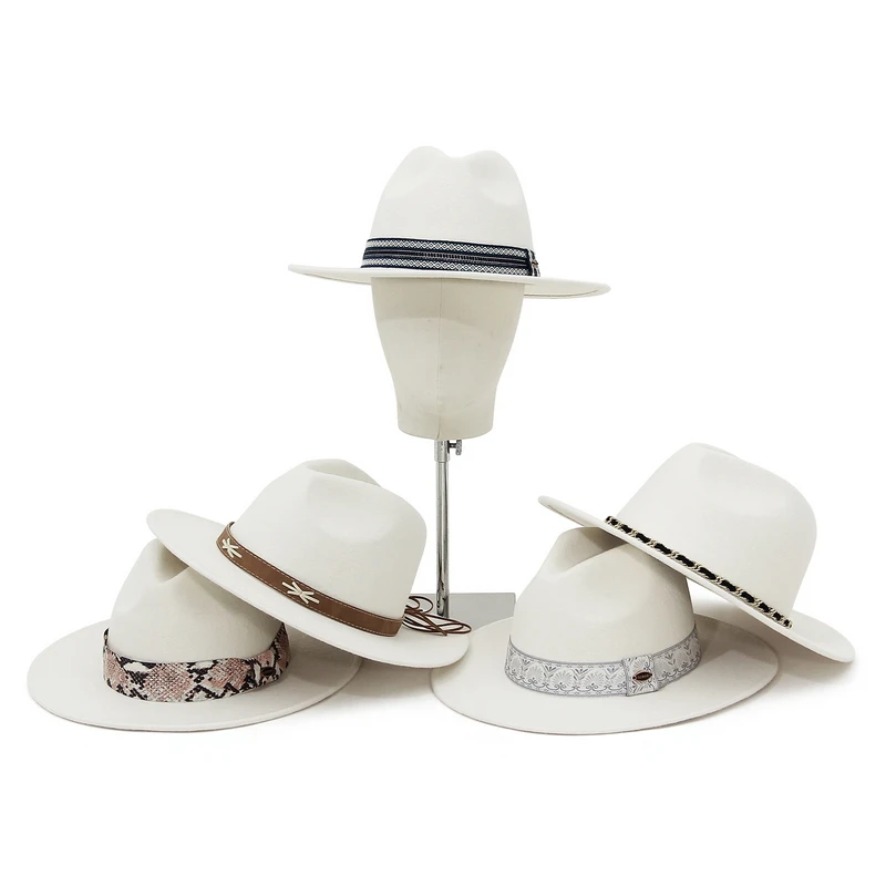GEMVIE 100% Wool White Felt Fedora Hat for Women Men Wide Brim Fedoras Church Panama Hat
GEMVIE 100% Wool White Felt Fedora Hat for Women Men Wide Brim Fedoras Church Panama Hat