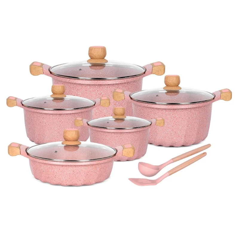 Stone pot 12-piece set, household frying pan, wok, pan, no stove, with silicone shovel accessories
Stone pot 12-piece set, household frying pan, wok, pan, no stove, with silicone shovel accessories