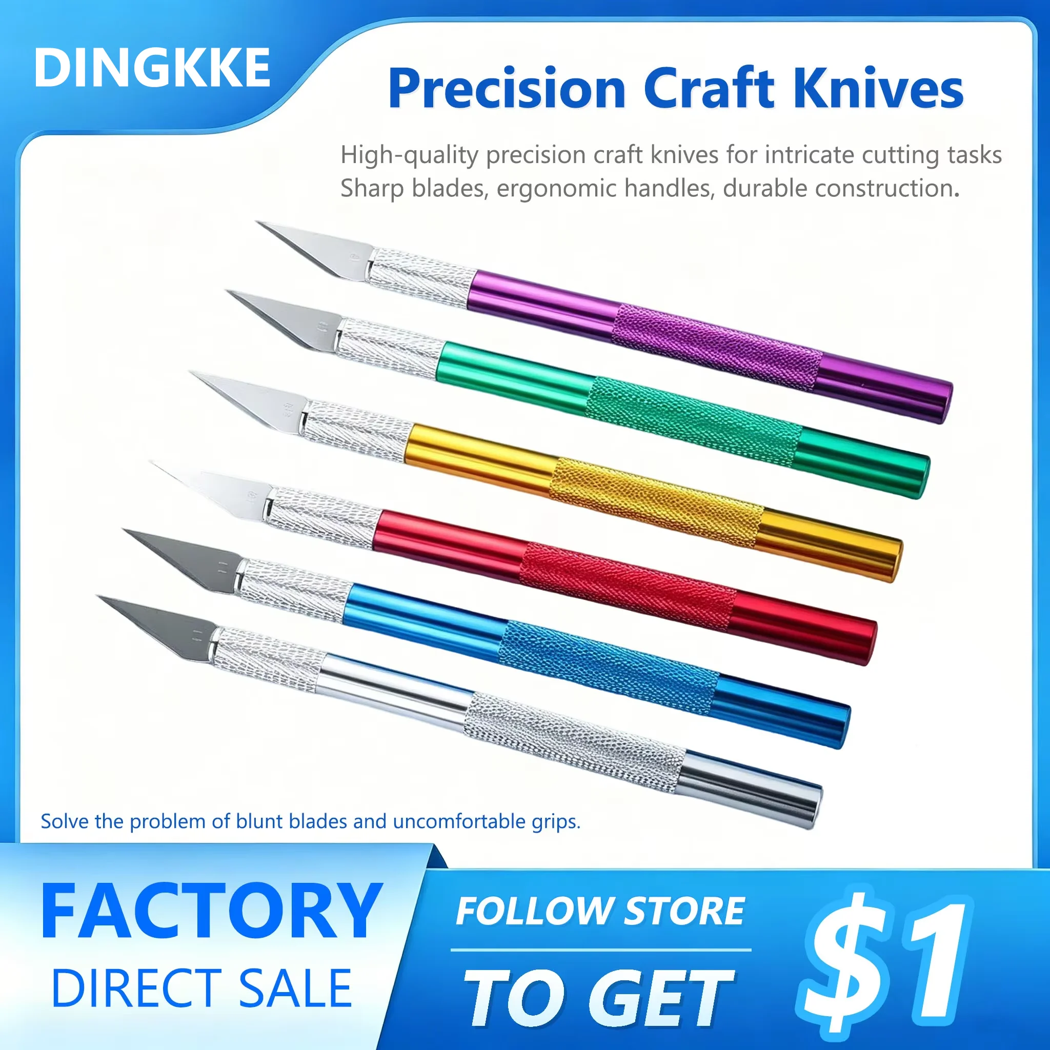 Metal Scalpel Pocket Knife Non-slip Cutter Engraving Craft Knives for Mobile Phone Laptop PCB Repair Hand Tools 1-Blades
Metal Scalpel Pocket Knife Non-slip Cutter Engraving Craft Knives for Mobile Phone Laptop PCB Repair Hand Tools 1-Blades