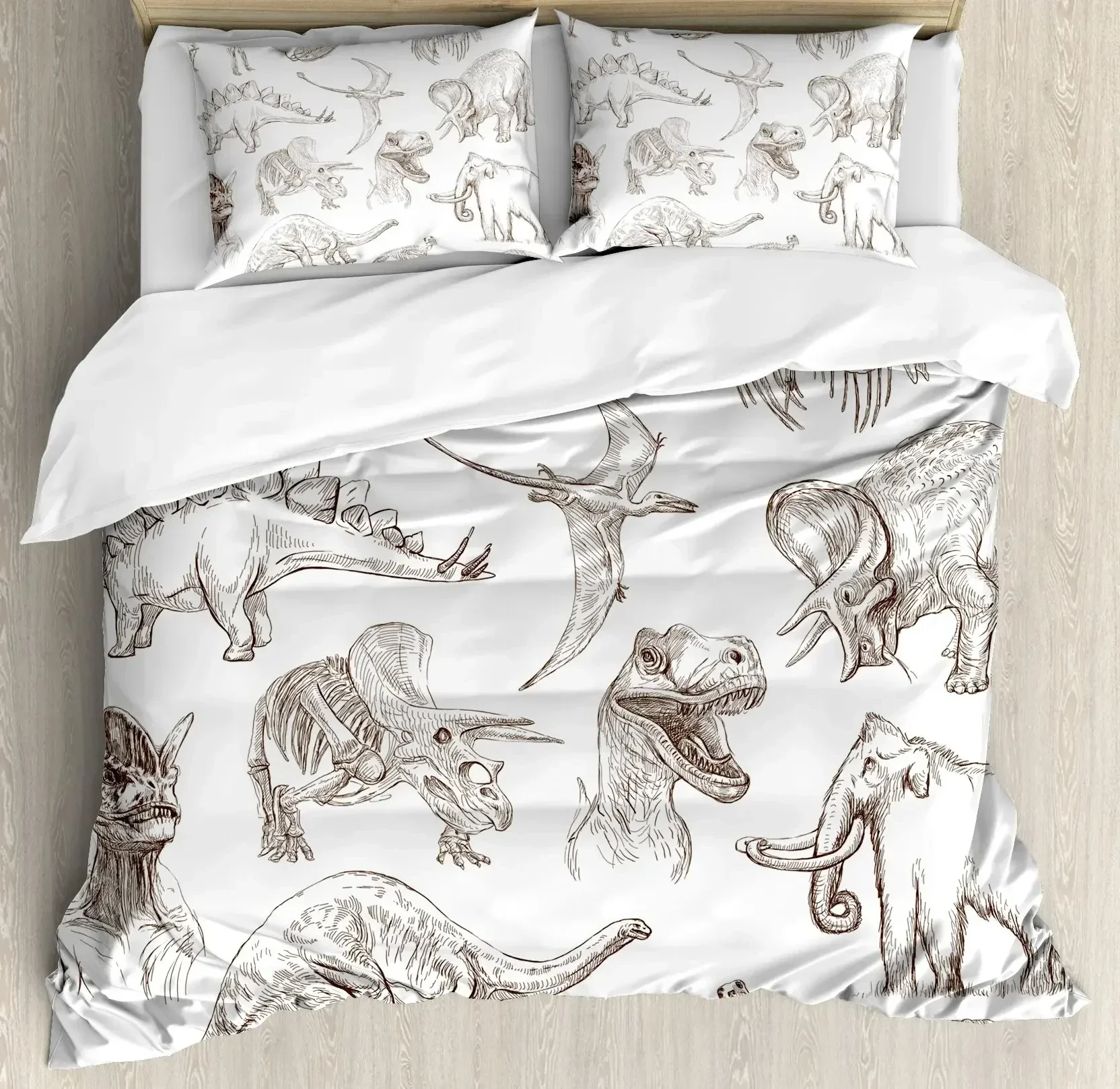 Dinosaur Duvet Cover Black Evolution Extinction Predator Animals Bedding Set Full Double Queen King Size Polyester Qulit Cover
Dinosaur Duvet Cover Black Evolution Extinction Predator Animals Bedding Set Full Double Queen King Size Polyester Qulit Cover