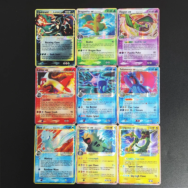 9PCS DIY PTCG English Mew Charizard Gold Star Dragonite Tyranitar Salamence Flygon ex Dragon Frontiers Hobby Collection Card Toy
9PCS DIY PTCG English Mew Charizard Gold Star Dragonite Tyranitar Salamence Flygon ex Dragon Frontiers Hobby Collection Card Toy