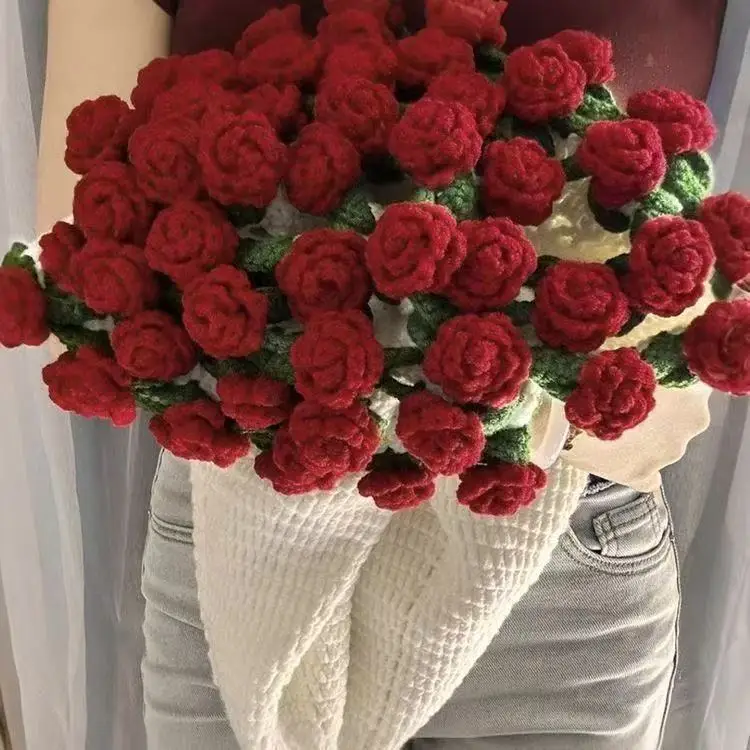 Handmade Knitted Rose Flower Blanket Shawl 110cm With 52 Flowers For Women Mother's Day Birthday Gift
Handmade Knitted Rose Flower Blanket Shawl 110cm With 52 Flowers For Women Mother's Day Birthday Gift