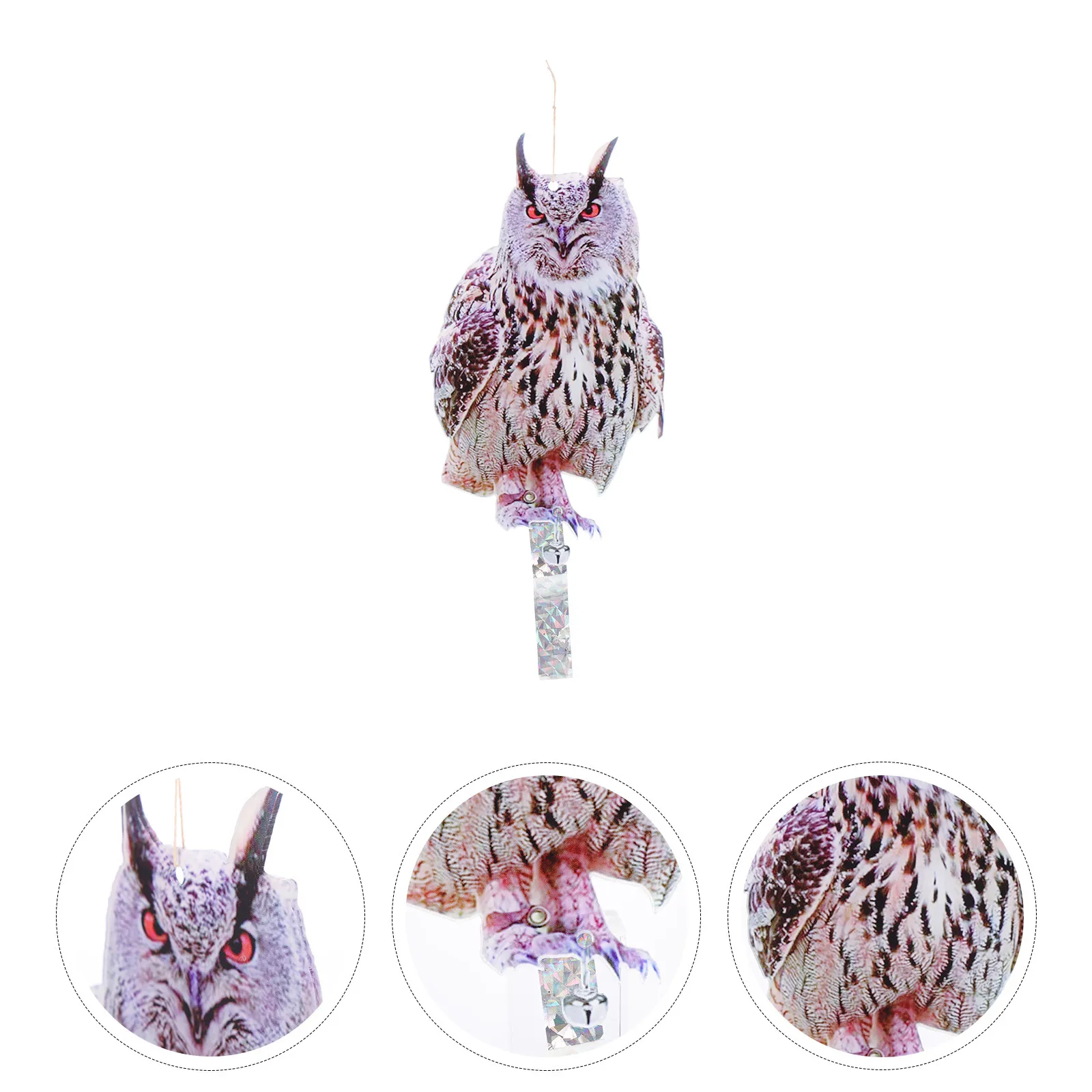 1Set Bird Deterrent Reflective Hanging Fake Owl Double-Sided Scare Device for Garden Orchard Window Outdoor Bird Repellent
1Set Bird Deterrent Reflective Hanging Fake Owl Double-Sided Scare Device for Garden Orchard Window Outdoor Bird Repellent