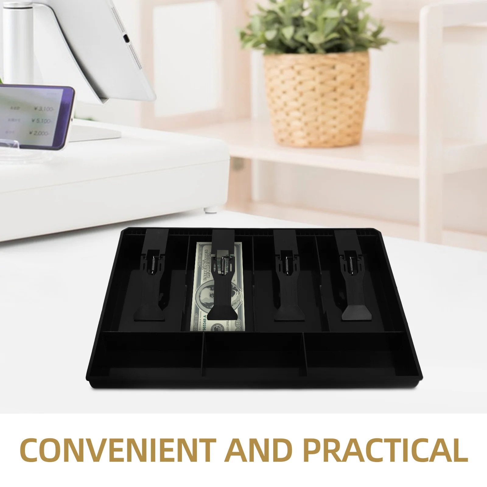 3 Coins Cash Drawer Insert Tray Heavy Duty ABS Plastic for Secure Cash Storage in Stores Markets Home Use Black
3 Coins Cash Drawer Insert Tray Heavy Duty ABS Plastic for Secure Cash Storage in Stores Markets Home Use Black