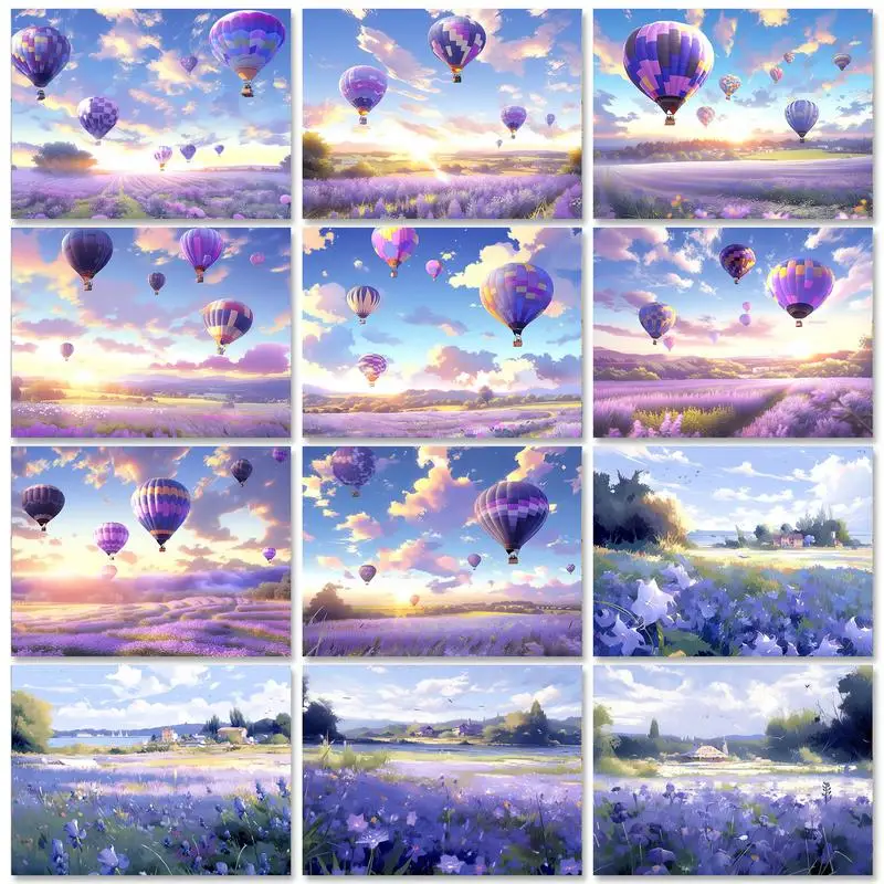 GATYZTORY Oil Painting By Numbers Lavendar Flower Fields Diy Gift For Adults Drawing On Numbers Handiwork Home Decoration
GATYZTORY Oil Painting By Numbers Lavendar Flower Fields Diy Gift For Adults Drawing On Numbers Handiwork Home Decoration
