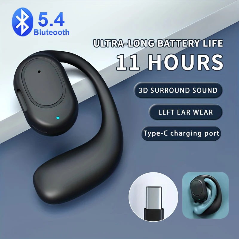 Bluetooth 5.4 Earphones Ear Clip Headphones Sports Wireless Earbud with Microphone HiFi Stereo Headset for Huawei Xiaomi Samsung
Bluetooth 5.4 Earphones Ear Clip Headphones Sports Wireless Earbud with Microphone HiFi Stereo Headset for Huawei Xiaomi Samsung