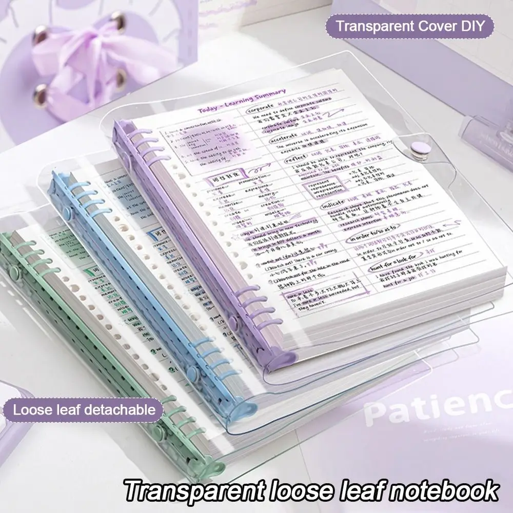 Portable A5 Binder Notebooks Transparent Daily Weekly Planner Note Pads Sketchbook Loose-leaf Agenda Book Stationery
Portable A5 Binder Notebooks Transparent Daily Weekly Planner Note Pads Sketchbook Loose-leaf Agenda Book Stationery