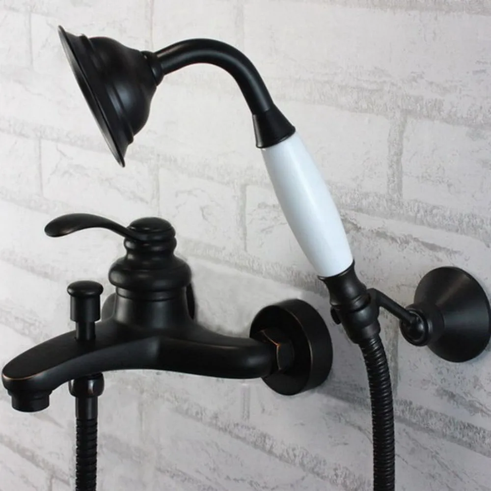 Black Oil Rubbed Brass Wall Mounted Bathroom Faucet Bath Tub Mixer Tap With Hand Shower Head Shower Faucet Sets ttf029
Black Oil Rubbed Brass Wall Mounted Bathroom Faucet Bath Tub Mixer Tap With Hand Shower Head Shower Faucet Sets ttf029
