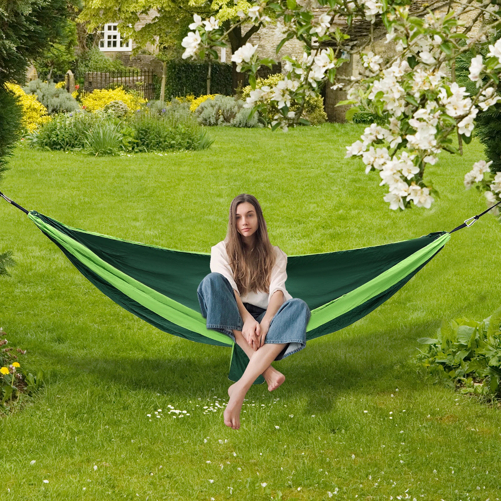 Camping Hammock, Double & Single Portable Hammock for Backpacking and Travel New
Camping Hammock, Double & Single Portable Hammock for Backpacking and Travel New